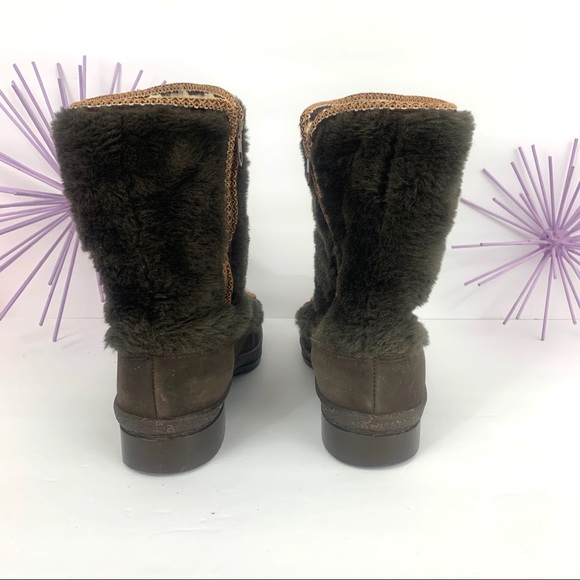 Snowland Vintage / Brown Tan Faux Fur Waterproof - Picture 4 of 8